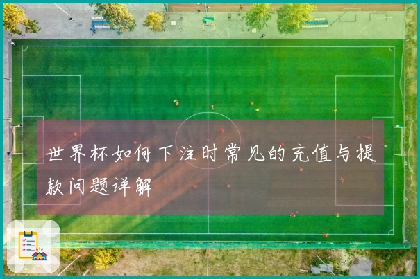 世界杯如何下注时常见的充值与提款问题详解